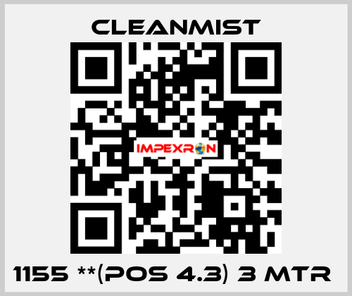 1155 **(pos 4.3) 3 mtr  CleanMist