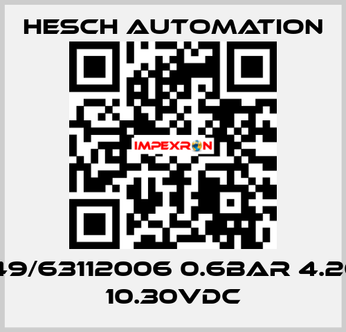 HE1149/63112006 0.6BAR 4.20MA 10.30VDC Hesch Automation