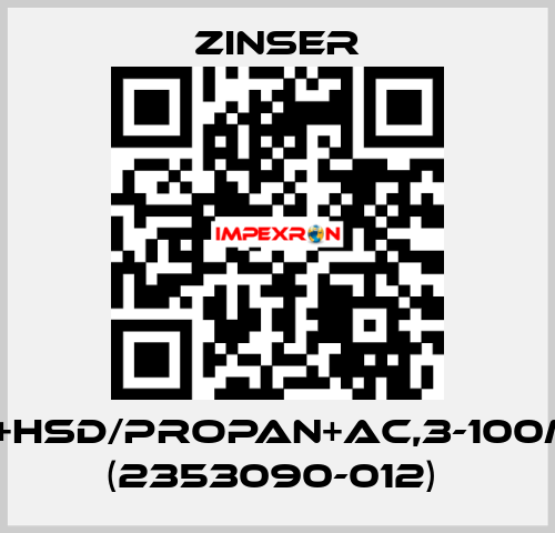 BD+HSD/Propan+AC,3-100mm (2353090-012)  Zinser