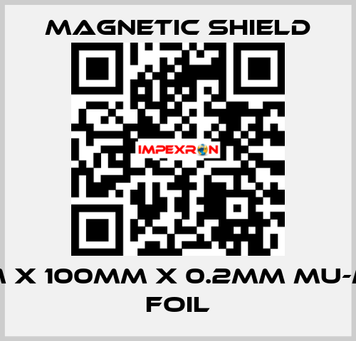 100mm x 100mm x 0.2mm Mu-metal Foil Magnetic Shield