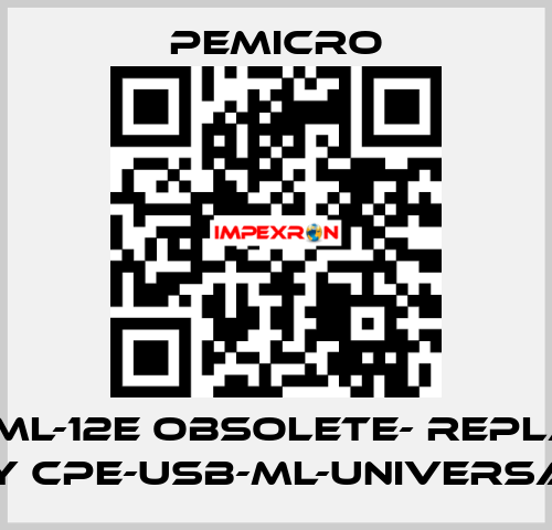 USB-ML-12E OBSOLETE- REPLACED BY CPE-USB-ML-UNIVERSAL PEmicro