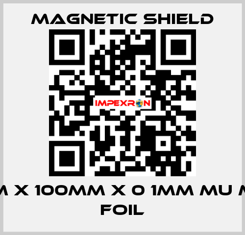 100mm x 100mm x 0 1mm Mu metal Foil Magnetic Shield