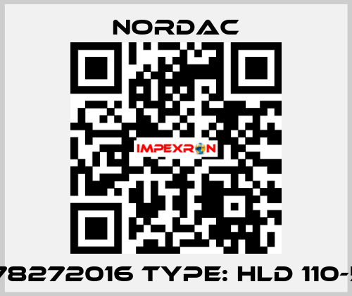 P/N: 278272016 Type: HLD 110-500/16 NORDAC