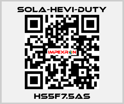 HS5F7.5AS Sola-Hevi-Duty