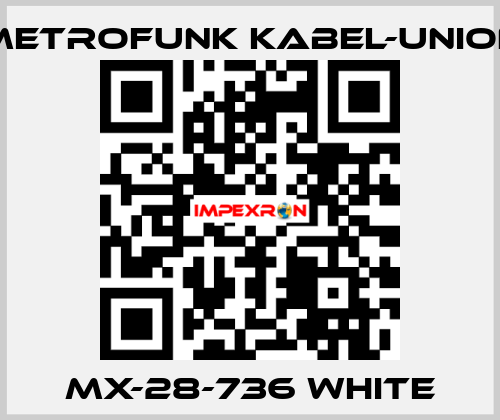 MX-28-736 white METROFUNK KABEL-UNION