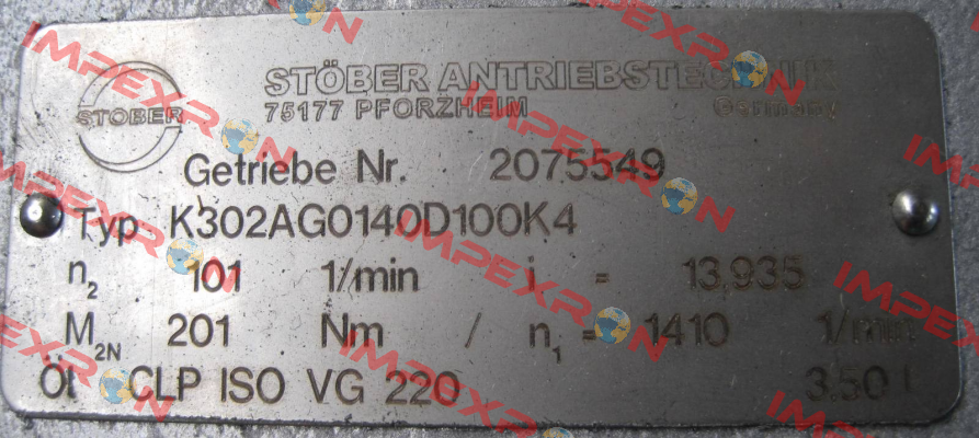 K302AG0140D100K4 Stober