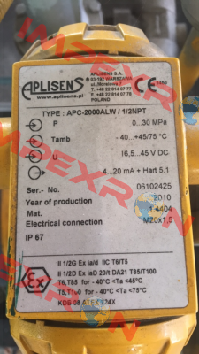 APC-2000ALWExd/0-30Mpa/1/2", NpT  Aplisens