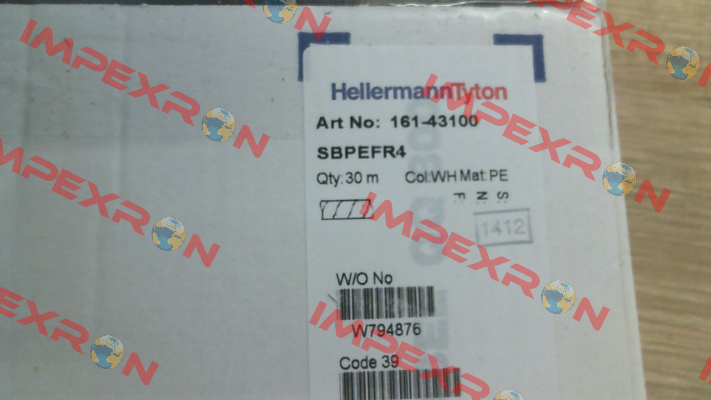 p/n: 161-43100; Type: SBPEFR4 Hellermann Tyton