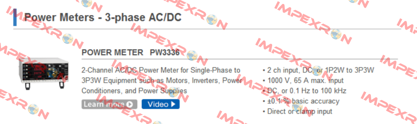 PW3336 3-phase AC/DC  Hioki