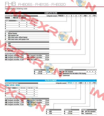 FHB-135-2-S-A-F1-A10-H-P01 MP Filtri